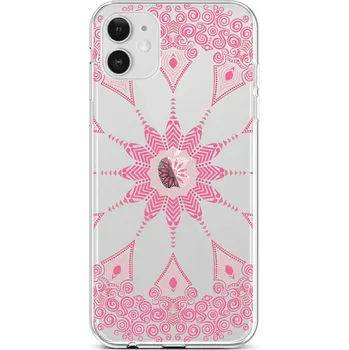 Pouzdro na mobilní telefon Kryt iPhone 12 silikon Pink Mandala (obal neboli pouzdro na iPhone 12)