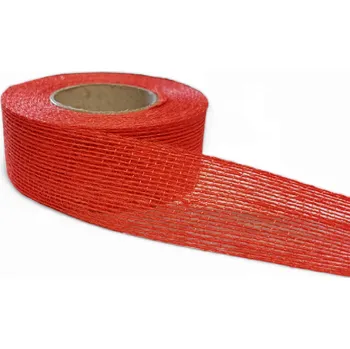 Stuha Stuha jutová gáza 4 cm x 8,2 m - 7 tmavě oranžová