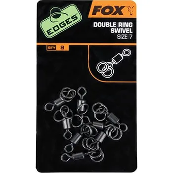 FOX - Obratlík edges double ring swivel, vel. 7, 8ks
