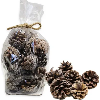 Zahradní dekorace Šišky 150g white washed