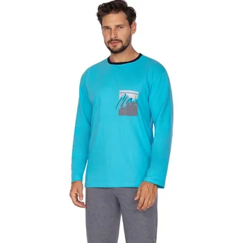 Dámské pyžamo Regina pánské bavlněné pyžamo 453