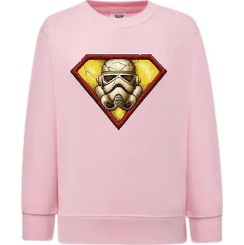 Chlapecká mikina detska_klasicka_levna_mikina_superman_stormtrooper Barva: Pink - růžová, Dětská bavlněná trička JHK: L