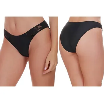 Kalhotky Jolidon - Kalhotky Jenny s krajkou na bocích - černá/M