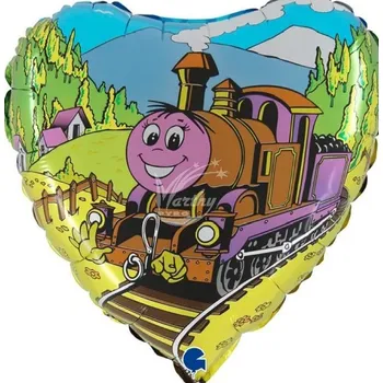 Balónek Balón fóliový 45 cm Mašinka