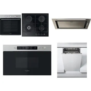 Set domácích spotřebičů WHIRLPOOL OMK38HU0X + WHIRLPOOL GOFL 629/NB1 + WHIRLPOOL WCT3 64 FLB X + WHIRLPOOL MBNA910X + WHIRLPOOL WSIC 3M27 C