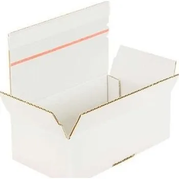 Obalový materiál Poštovní kartonová krabice s lepící a trhací páskou 200x120x80 mm 3VVL B 490g/m2 bílá-bílá - paleta 4320 ks