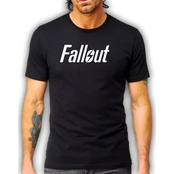 Pánské tričko pánské tričko FALLOUT M Bílá