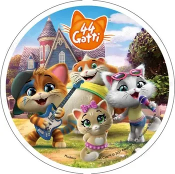 Jedlá dekorace na dort 44 koček jedlý papír č.4