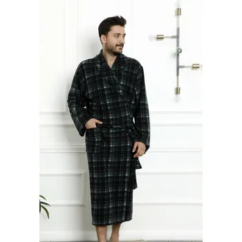 Dámský župan Pánský župan 1007 zelené káro - CoCoon M