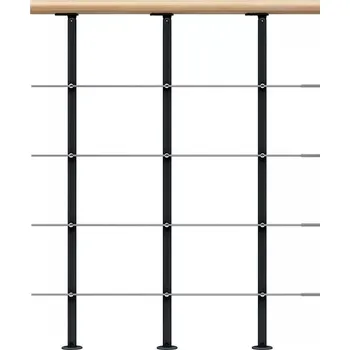 Zábradlí Zábradlí na galerii BOSTON Barva: Černá (RAL 9005), Materiál: Buk, Druh sady: Prodlužovací sada