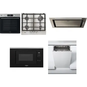 Set domácích spotřebičů WHIRLPOOL OMSK58RU1SX + WHIRLPOOL TGML 661 IX R + WHIRLPOOL WCT3 64 FLB X + WHIRLPOOL WMF200G + WHIRLPOOL WSIC 3M27 C