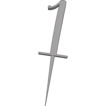 Sada čísel vzor 1 - plastový zápich - Světle zlatá