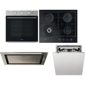 Set domácích spotřebičů WHIRLPOOL OMK38HU0X + WHIRLPOOL GOFL 629/NB1 + WHIRLPOOL WCT3 64 FLB X + WHIRLPOOL WIC 3C33 PFE