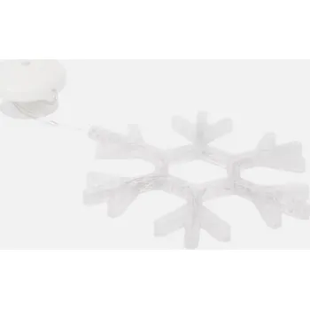 Vánoční dekorace Závěsná vánoční ozdoba na přísavce na baterky vločka