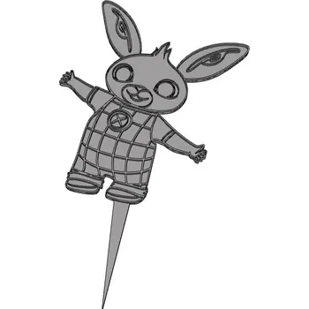 Bing králiček 1 - plastová dekorace - zapichovací trn 45mm +10 Kč