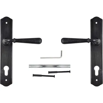 Dveřní kování SATOS Dveřní kování HERMÍNA rustiko kl/kl Barevné provedení: černá, Provedení: pro klíč - BB, Rozměr: 90 mm