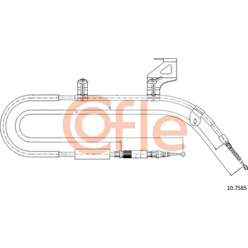 Auto-moto Tažné lanko, parkovací brzda COFLE 92.10.7585