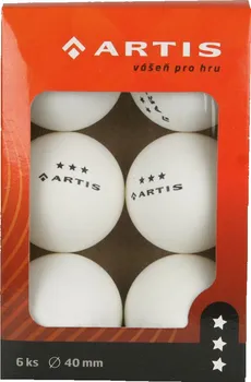 Pingpongový míček Artis 3* 40 mm 6 ks