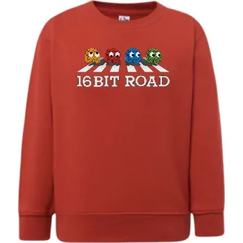 Chlapecká mikina detska_klasicka_levna_mikina_pacmani_beatles Barva: Red - červená, Dětská bavlněná trička JHK: XL