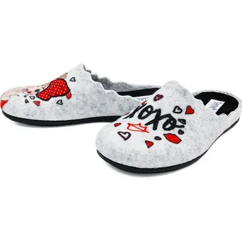 Dámské pantofle Dámská domácí obuv IE5553689 SHOESY šedá Barva: černá, Velikost: 37