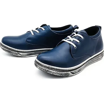 Dámské polobotky Dámské kožené polobotky L0772-04 Looke modré Barva: Modrá, Velikost: 36