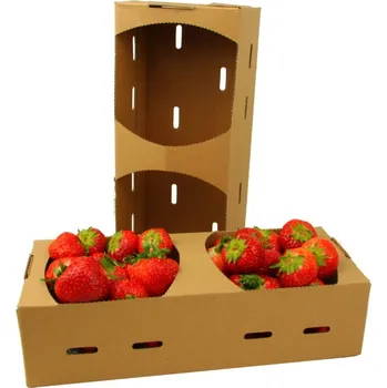 Obalový materiál Papírový košík na ovoce 1kg 20ks Hnědá 117 x 73 x 282 [mm]