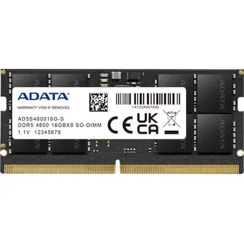 Operační paměť Adata DDR5 16GB 4800MHz CL40 (1x16GB) AD5S480016G-S