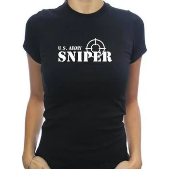 dámské tričko U.S. ARMY SNIPER Černá XL