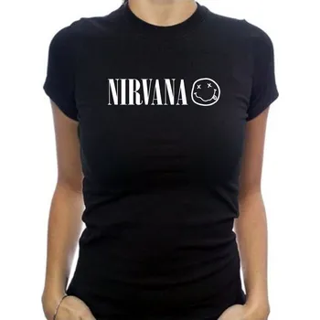 dámské tričko NIRVANA-Smiley Face L Bílá