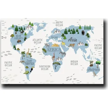 Obraz Dětský obrázek 45x70 cm Map – Wallity ID_1550206