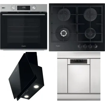 Set domácích spotřebičů WHIRLPOOL OMSK58RU1SX + WHIRLPOOL GOFL 629/NB1 + WHIRLPOOL WHVP 65F LM K + WHIRLPOOL WSBO 3O34 PF X