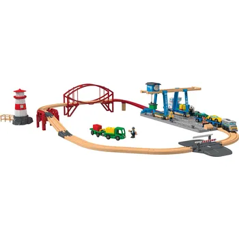 Playtive Dřevěná železnice Přístav Vláček a vláčkodráha Playtive Dřevěná železnice Přístav