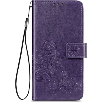 Pouzdro na tablet VSECHNONAMOBIL 50951 ART FLOWERS Peněženkový kryt Asus Zenfone 7 (ZS670KS) / Zenfone 7 Pro (ZS671KS) fialový