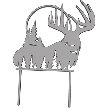 Jelen č.1 - plastový zápich - Bílá