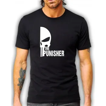 pánské tričko PUNISHER TEXT M Bílá