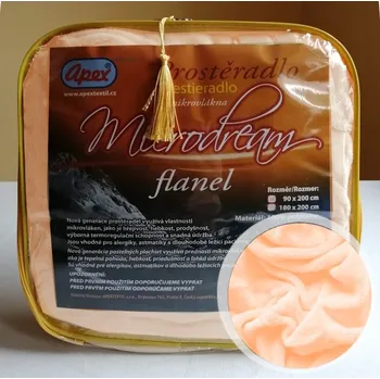 Prostěradlo Apex® produktová řada Flanel 2L - Mikroplyšové prostěradlo Apex Microdream Flanel - 180/200 - Světle oranžová