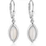 Stříbrné visací náušnice měsíční kámen