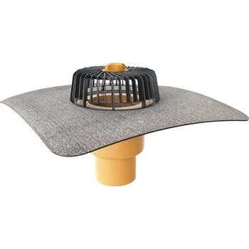 Střecha Svislá střešní vpust TOPWET s integrovanou bitumenovou manžetou, DN 150