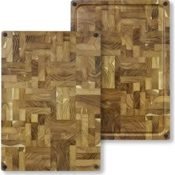 Kuchyňský nůž DELLINGER prkénko teakové 420x320x26 mm