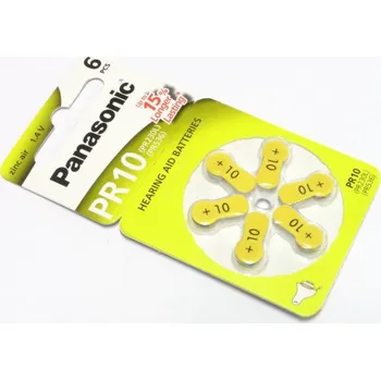 Baterie do sluchadla Panasonic PR10 6 ks.