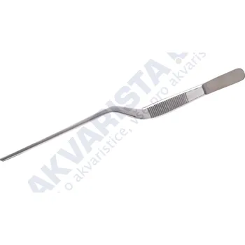 AKVARISTA.cz Pinzeta pro aquascaping, nerezová bajonet jemná 18 cm