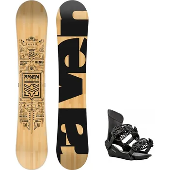 Snowboard Snowboard komplet Raven Solid classic + vázání Raven King black Velikost: 158 cm, Velikost vázání: M