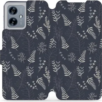 Pouzdro na mobilní telefon Flipové pouzdro Mobiwear - Motorola Moto G54 5G / Moto G54 5G Power Edition - VP15S Kapradiny (Knížkové flip pouzdro, obal, kryt na mobil Motorola Moto G54 5G / Moto G54 5G Power Edition - VP15S Kapradiny, materiál Umělá kůže + TPU - ochrana 360°, stojáne