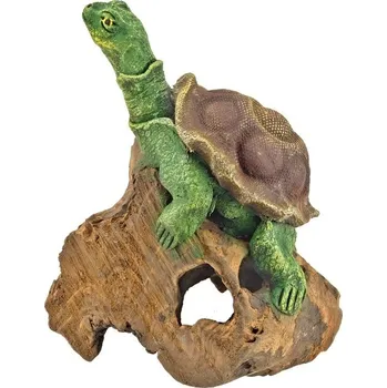 Soška Želva na větvi sawdust 22 cm