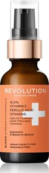 Pleťové sérum Revolution Skincare Vitamin C Ferulic Acid & Vitamins 12,5 % antioxidační sérum pro rozjasnění a vyhlazení pleti 30 ml