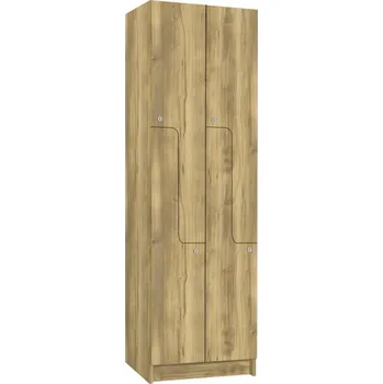 TRITON šatní skříň lamino se 4 boxy a dveřmi ve tvaru Z T1970, dekor dub Baroque Gold + doprava zdarma