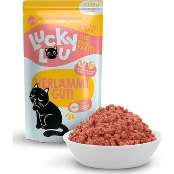 Krmivo pro kočku Kapsička LUCKY LOU Lifestage Adult s drůběžím a jehněčím masem 125g