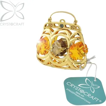 Figurka Crystocraft Dámská kabelka 5 cm - barevné křišťály