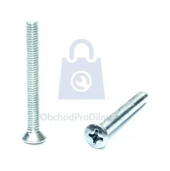Šroub Šroub do kovu se zápustnou čočkovou hlavou, PH drážka, DIN 966, pozinkovaný M5 x 12, balení 1000 ks
