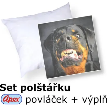Povlak na dekorativní polštářek Apex® produktová řada 3D 3D povláček na polštářek Apex - Rotwailer - Povláček na polštářek